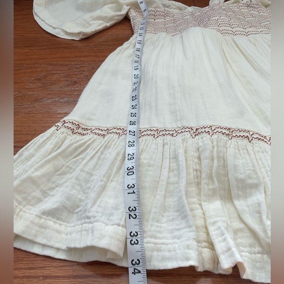 Free People Easy To Love Ivory Mini Dress Size Large NWT - Picture 13 of 16